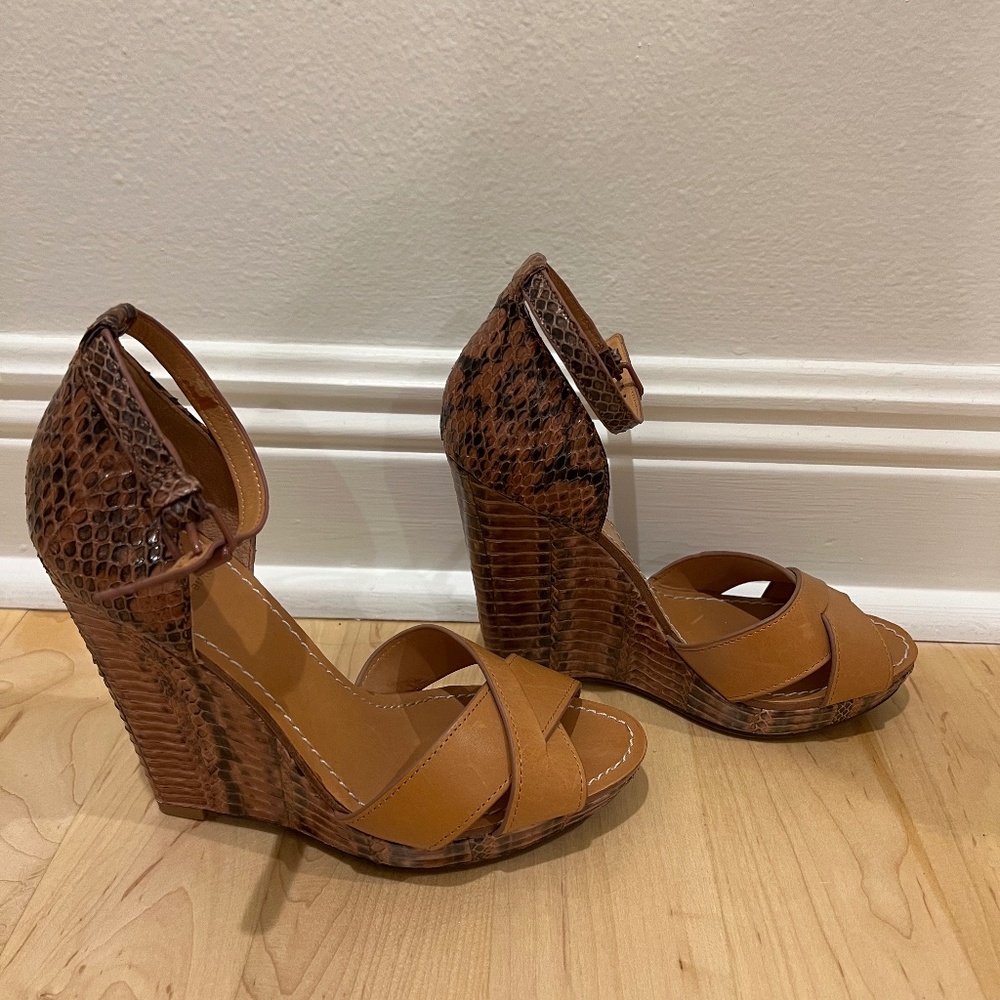 Tory Burch Snake Wedges Size 6.5